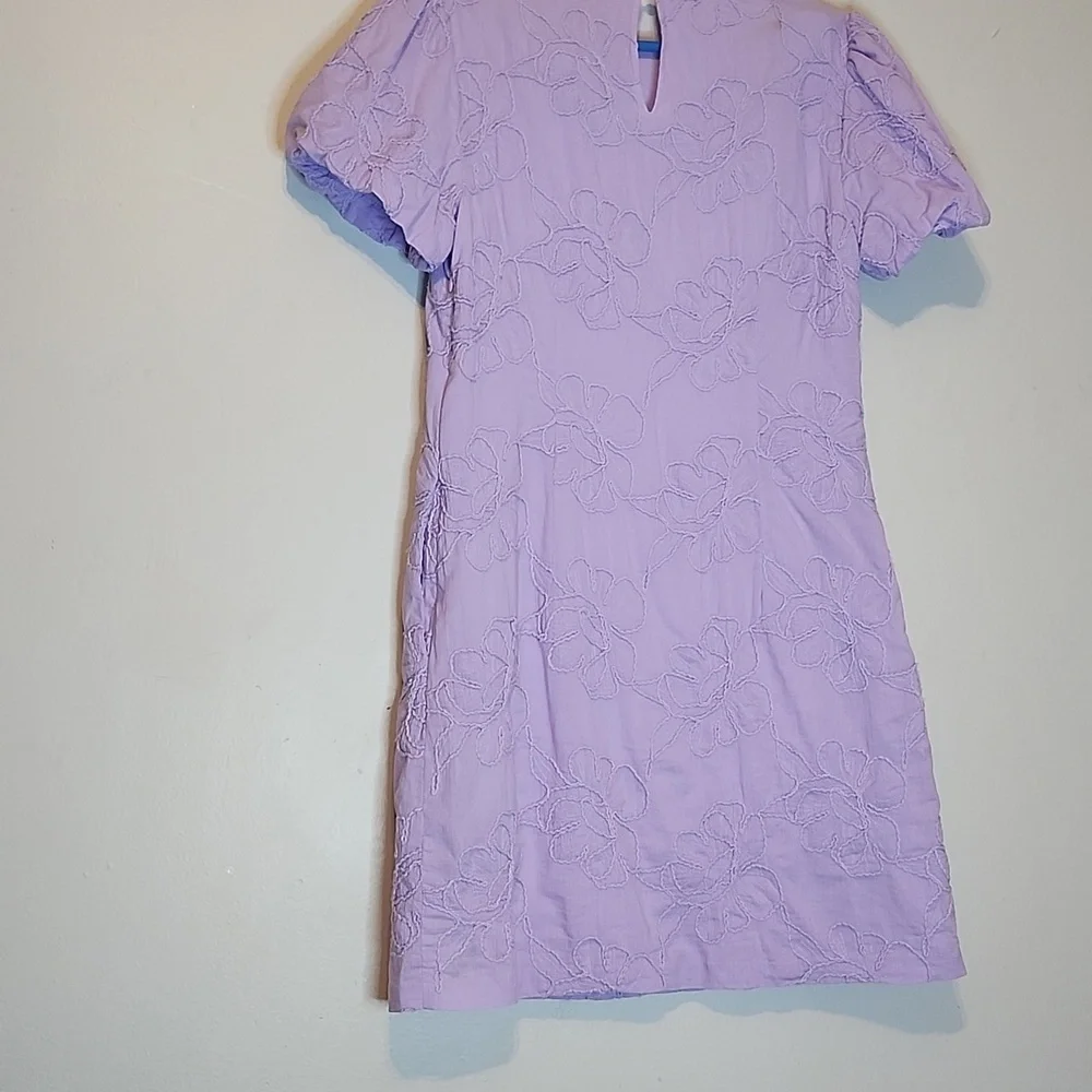 J. Crew Lavender Mini Dress with Puff Sleeves - Picture 13 of 14